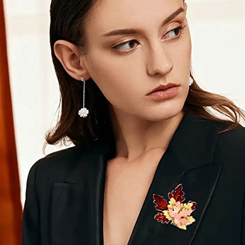 Thanksgiving Autumn Maple Leaf Brooch Pin