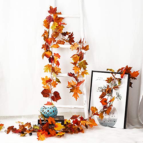 Autumn Maple Leaf Garland - 2 Pack Decor