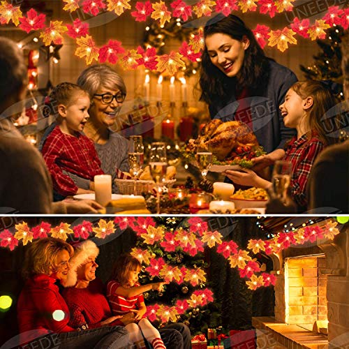 Waterproof Maple Leaves String Lights for Fall Decor