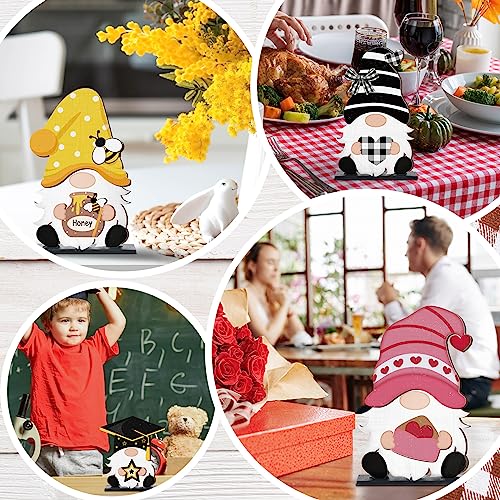 Interchangeable Wooden Gnome Holiday Decor Set