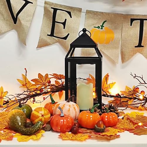 50pcs Mini Fall Pumpkins Decor Set