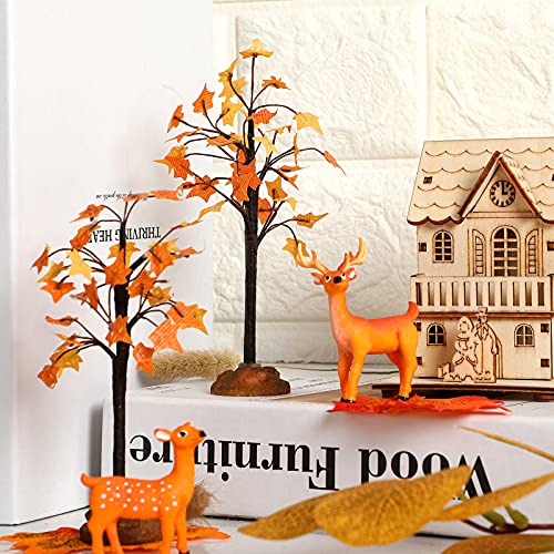 Miniature Faux Maple Trees for Fall Decor