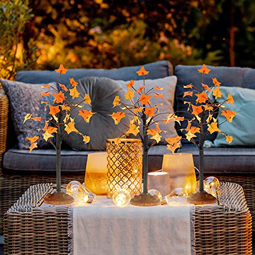 Miniature Faux Maple Trees for Fall Decor