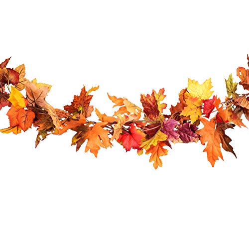 Autumn Maple Leaf Garland - 2 Pack Decor
