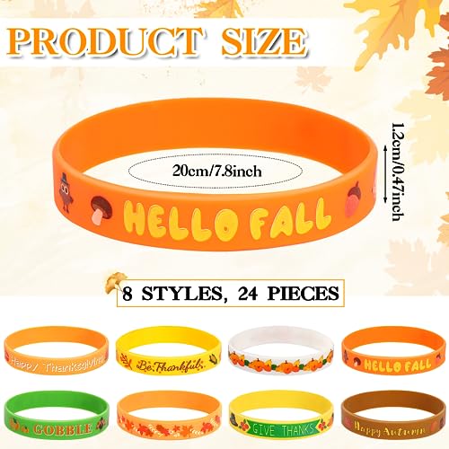 Thanksgiving Silicone Wristbands - Fall Party Favors