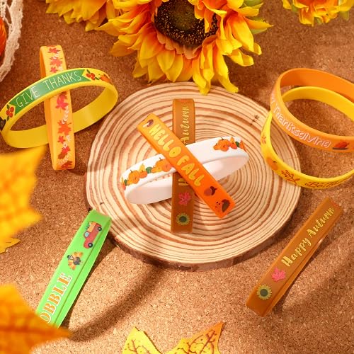 Thanksgiving Silicone Wristbands - Fall Party Favors
