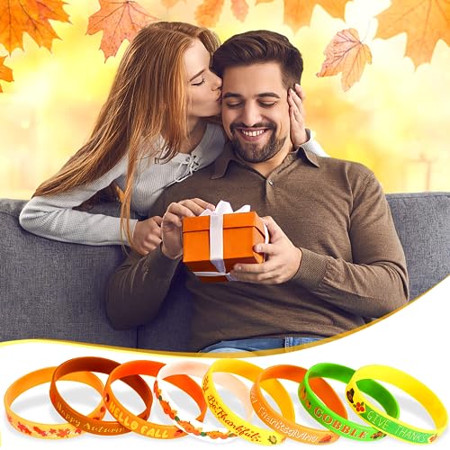 Thanksgiving Silicone Wristbands - Fall Party Favors