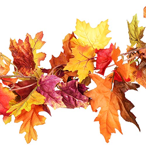 Autumn Maple Leaf Garland - 2 Pack Decor