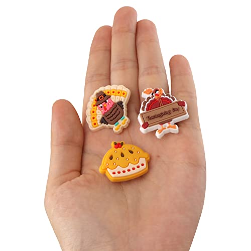 Thanksgiving Pumpkin Turkey Shoe Charms - 30PCS