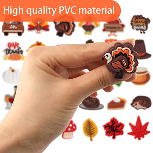 Thanksgiving Pumpkin Turkey Shoe Charms - 30PCS