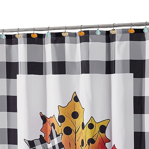 12PCS Rustic Pumpkin Shower Curtain Hooks Set