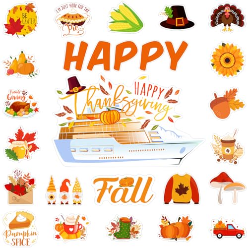 Thanksgiving Cruise Door Magnets - 27 Pcs Set