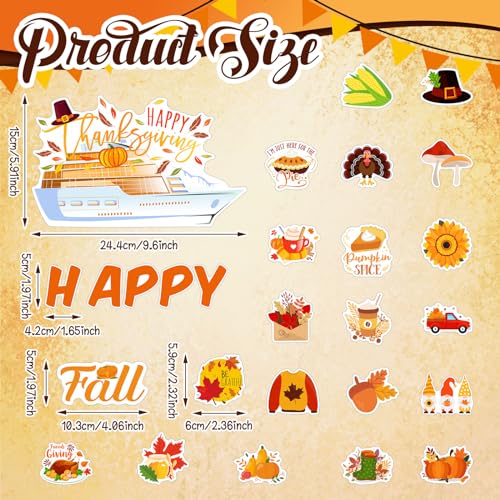 Thanksgiving Cruise Door Magnets - 27 Pcs Set