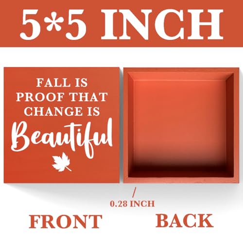Rustic Fall Decor Wooden Box Sign for Thanksgiving