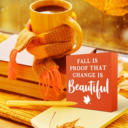 Rustic Fall Decor Wooden Box Sign for Thanksgiving