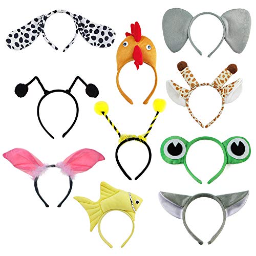 TopTie Rooster Plush Headbands for Holiday Fun