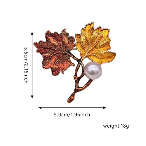 Thanksgiving Maple Leaf Brooch Pin Decoration