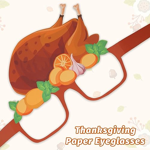 24 PCS Thanksgiving Turkey Eyeglasses Photo Props