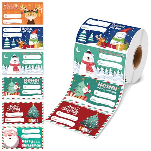 500 PCS Christmas Gift Tags for Holiday Wrapping