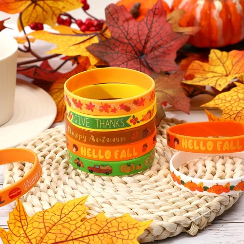 Thanksgiving Silicone Wristbands - 42pcs Party Favors