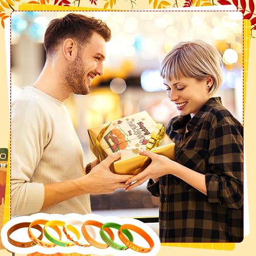 Thanksgiving Silicone Wristbands - 42pcs Party Favors