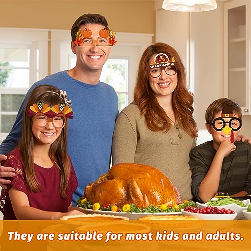 24 PCS Thanksgiving Turkey Eyeglasses Photo Props