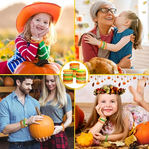 Thanksgiving Silicone Wristbands - 42pcs Party Favors
