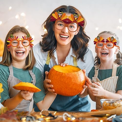 24 PCS Thanksgiving Turkey Eyeglasses Photo Props