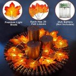 Fall Maple Leaf Garland Lights - 2 Pack