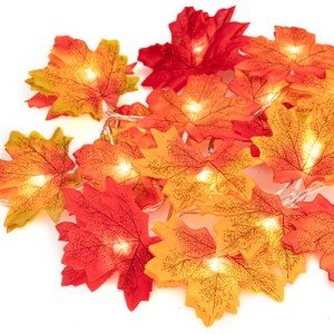 Waterproof Maple Leaves String Lights for Fall Decor