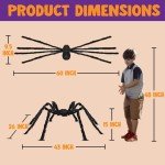 Giant Hairy Spider Outdoor Halloween Decoration