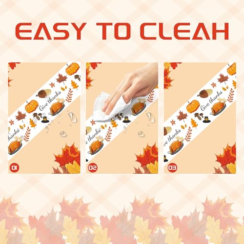 Thanksgiving Disposable Tablecloths - 3 Pack, Autumn Decor