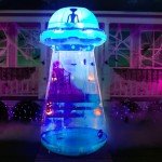 9 FT Inflatable UFO Halloween Decoration with LEDs