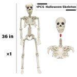 36" Realistic Movable Skeleton Halloween Decoration
