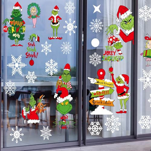 Snowflake Christmas Window Clings - 10 Sheets