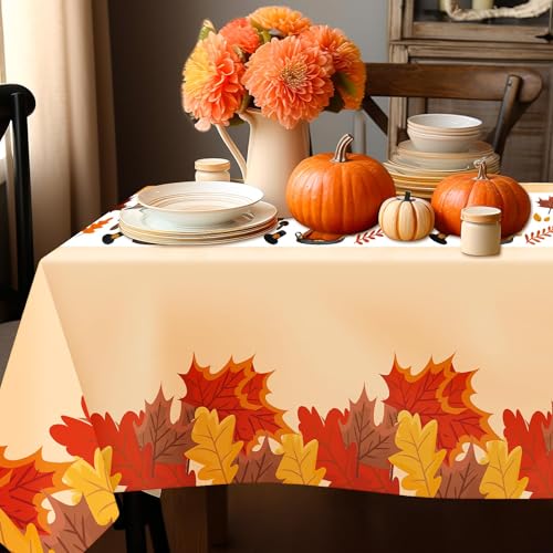 Thanksgiving Disposable Tablecloths - 3 Pack, Autumn Decor