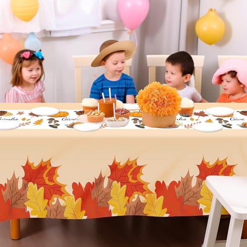 Thanksgiving Disposable Tablecloths - 3 Pack, Autumn Decor