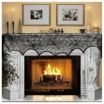 Black Lace Spiderweb Fireplace Mantle Scarf Cover
