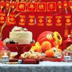 Chinese New Year Red Lantern Garland Set