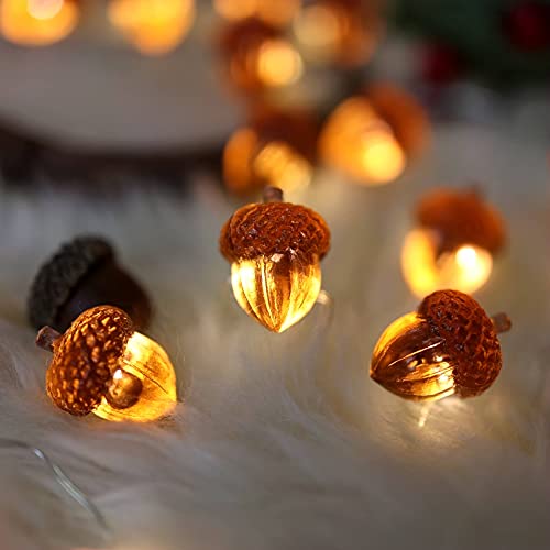 Autumn Acorn Fairy String Lights - 30 LEDs