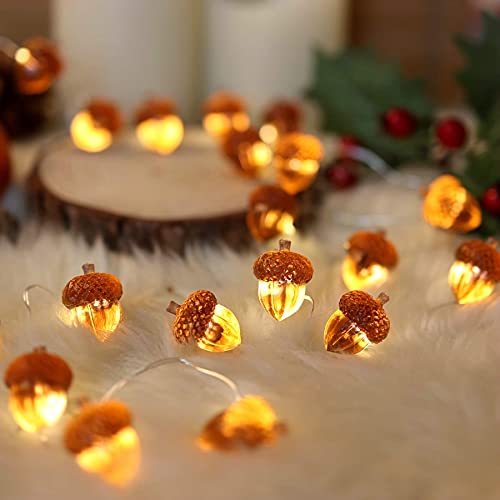 Autumn Acorn Fairy String Lights - 30 LEDs