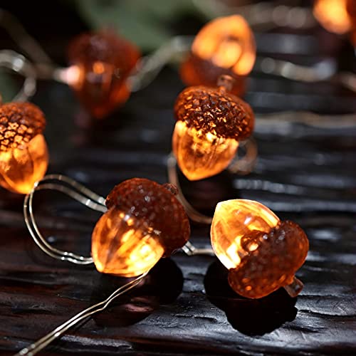 Autumn Acorn Fairy String Lights - 30 LEDs