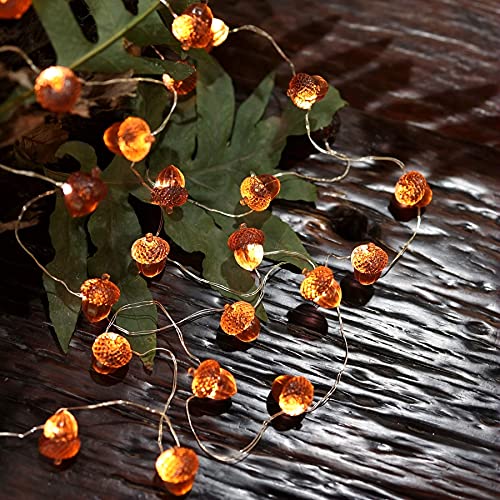 Autumn Acorn Fairy String Lights - 30 LEDs
