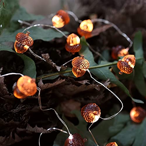Autumn Acorn Fairy String Lights - 30 LEDs