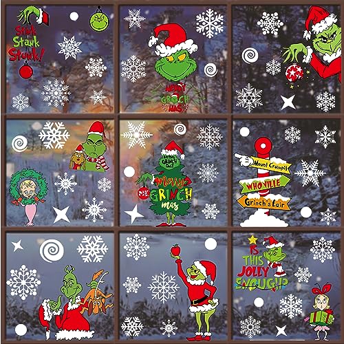 Snowflake Christmas Window Clings - 10 Sheets