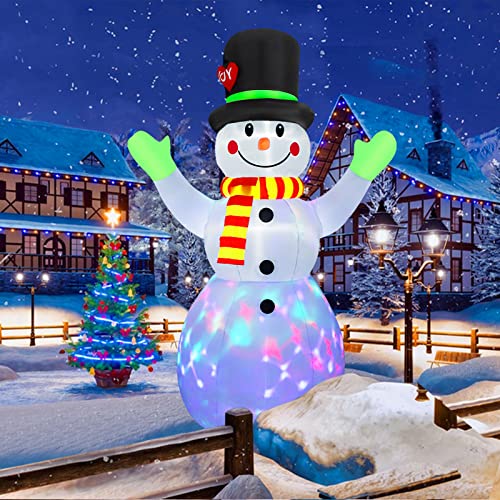 7 FT Rotating LED Snowman Christmas Inflatable Decor