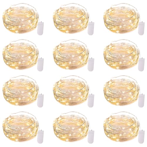 12 Pack Battery Operated LED Fairy String Lights