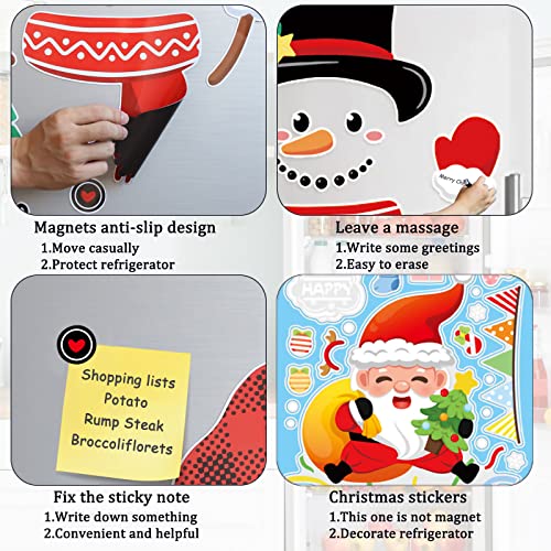 Festive Snowman Refrigerator Magnets - Set of 14