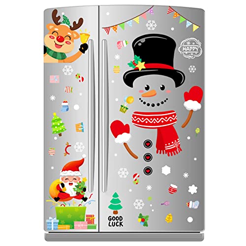 Festive Snowman Refrigerator Magnets - Set of 14