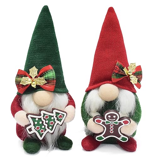 Handmade Christmas Gnome Figurine with Gingerbread Decor